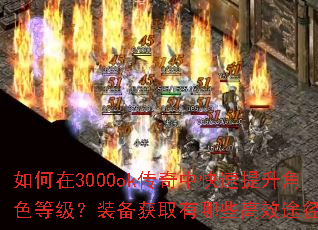 如何在3000ok传奇中快速提升角色等级?装备获取有哪些高效途径? 如何在3000ok传奇中快速提升角色等级?装备获取有哪些高效途径?